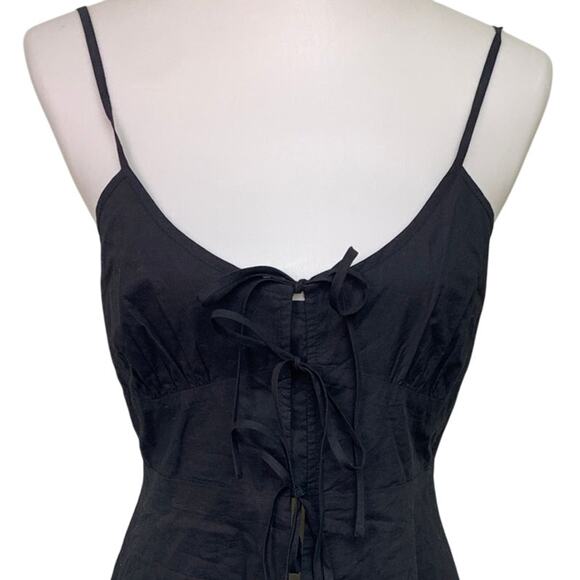 New American Eagle Womens Medium Front Tie Spaghetti Strap Fit n Flare Dress - Picture 2 of 5